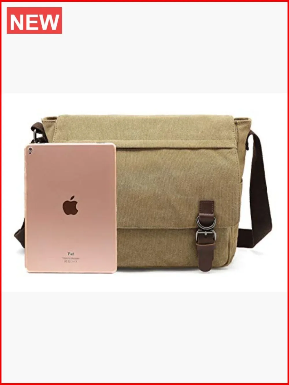 Canvas Messenger Bag Laptop Crossbody Travel Bag Vintage Shoulder Bag